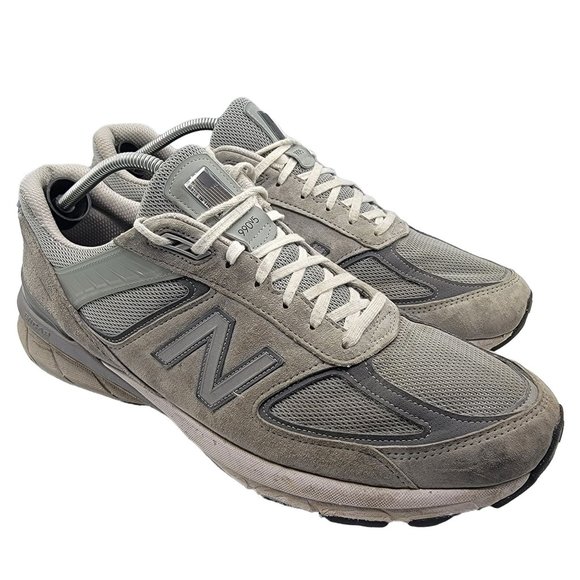 New Balance Other - New Balance 990v5 Made In USA Grey Mens Size 14 Running Shoes - M990GL5